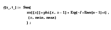      ξ[x_, t_] :=    Sum[  > ... p;              ] ; 