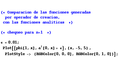 RowBox[{, , (* Comparacion de las funciones generadas por operador de  ... + ϵ}, {x, -5, 5} , PlotStyle ->   {RGBColor[0, 0, 0], RGBColor[0, 1, 0]}] ;}]}]