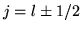 $j=l \pm 1/2$